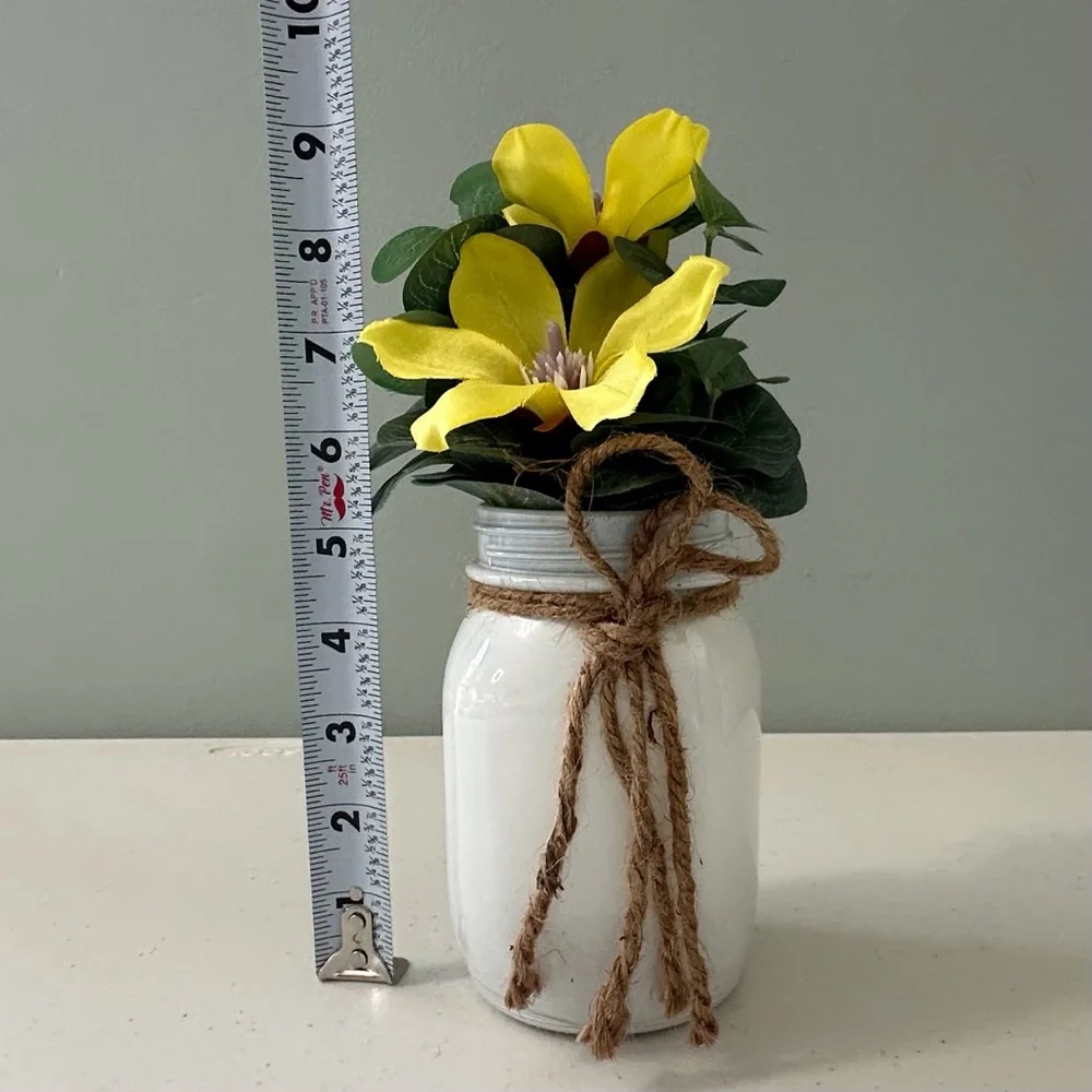 Huntington Home Yellow Faux Florals in White Jar‎